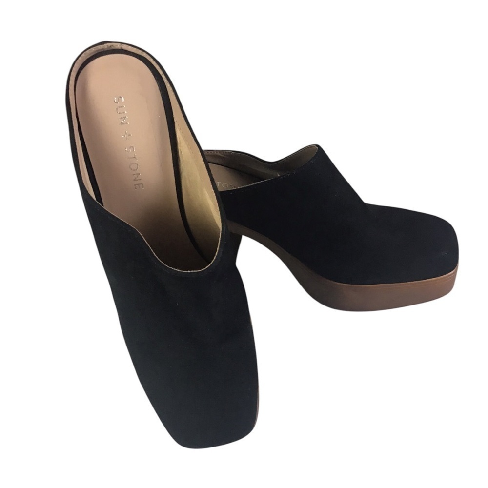 Sun + Stone Sierraa Slip-On Platform Mule Pumps for Macy's Black Size  Size 11 - Picture 7 of 11